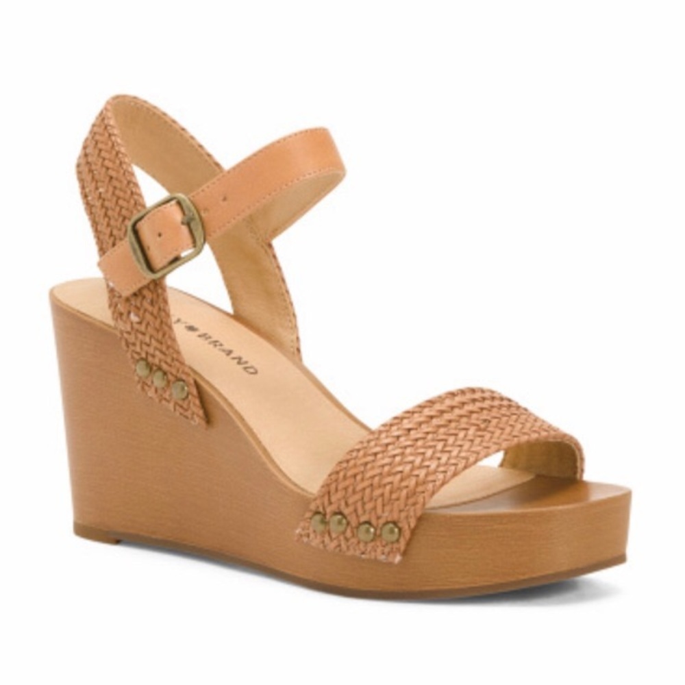 NEW Lucky Brand LP Zygler Braided Sandal Wedges